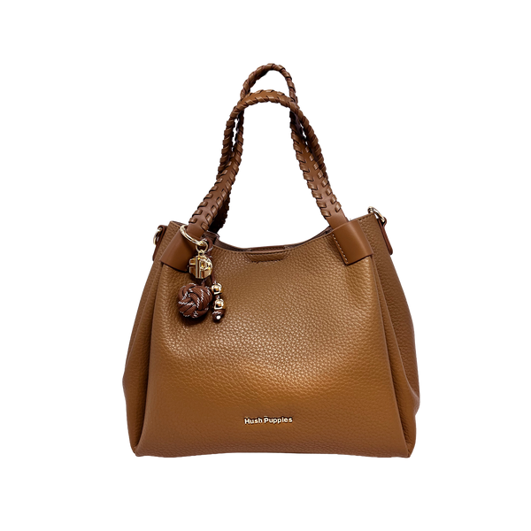 Cartera satchel Octavia para mujer color tan