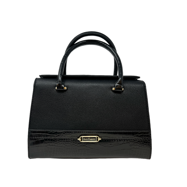 Cartera satchel Odette para mujer color negro